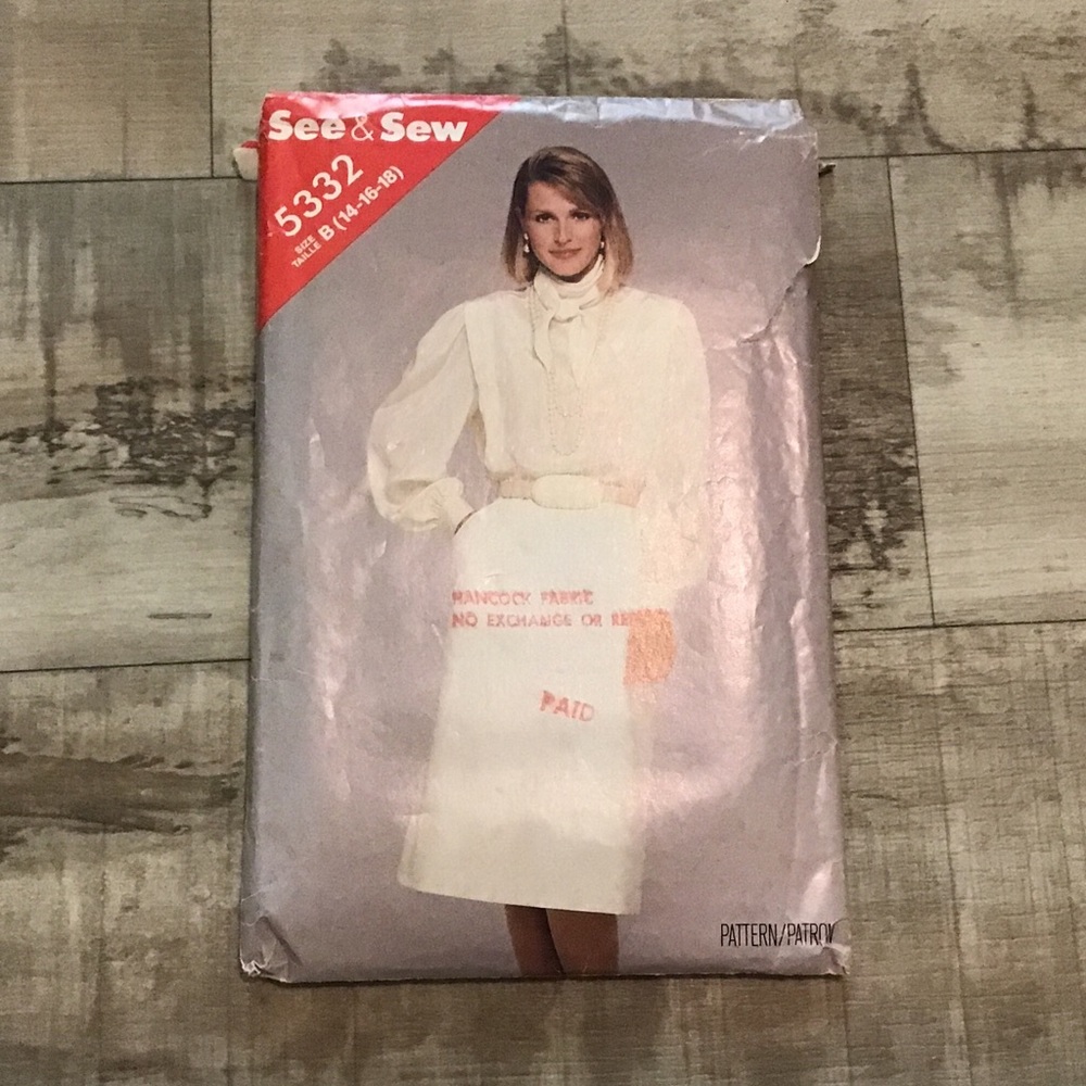 Vintage See & Sew sewing pattern